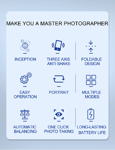 F11 Lite スマホ用ジンバルスタビライザー 3軸 スローモーション リアルタイムVlog撮影 美顔AI顔追跡モバイル - Product Image 6