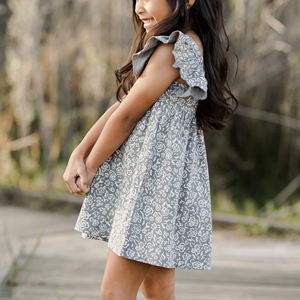 Vente en gros de jupes décontractées pour bébés robes de princesse pour petites filles vêtements d'été sans manches pour enfants robe à fleurs abstraites - Product Image 3