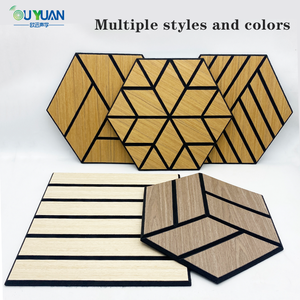 Bán buôn hiện đại tự dính mật độ cao hình lục giác gỗ tấm đá đen âm thanh hấp thụ Veneer cách âm tường tấm âm thanh - Product Image 5