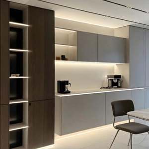 Muebles de Cocina Nórdicos Hechos a Medida, Armarios de Almacenamiento de Cubiertos Largos y Blancos, Armarios de Cubiertos de Madera Modernos para el Hogar - Product Image 4