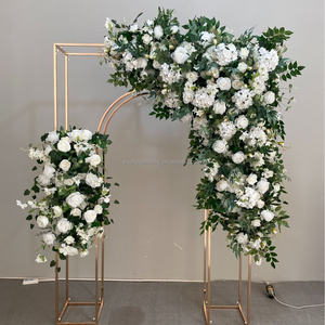 A026 Arche florale de mariage Arrangement floral en soie Arche de fleurs artificielles pour décoration de fête - Product Image 4