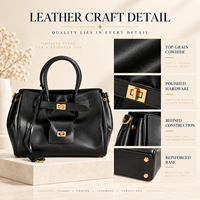 Nouvel Arrivage 2026 – Sac Fourre-tout Classique Noir à Poignée Supérieure pour Femme, en Cuir Fendu, Petit Sac à Bandoulière, Style Luxe, Sacs à Main Élégants pour Dames