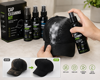 Kit de protection et de nettoyage professionnel portable pour chapeaux, nettoyant en mousse 150 ml, spray protecteur, sac à fermeture éclair, brosse à poils doux pour un nettoyage facile