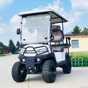 Voiturette de golf de luxe 4 places avec pare-brise transparent et haut-parleur intégré pour les vacances, le camping, les loisirs et les voyages en plein air - Product Image 6