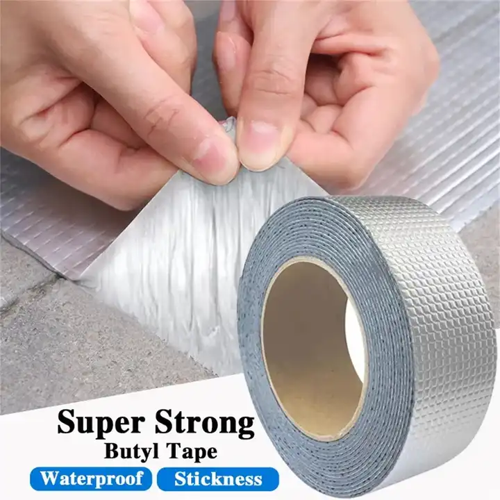 Super Sticky Aluminum Foil Butyl Rubber Tape High Temperature