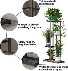 Soporte de Metal <span class=keywords><strong>para</strong></span> maceta de 4 niveles, estantería de exhibición <span class=keywords><strong>para</strong></span> maceta interior y exterior, <span class=keywords><strong>para</strong></span> Patio y jardín - Product Image 3