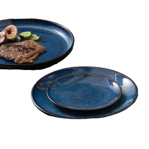 Plato de Porcelana Cerámica Ecológica Moderna para Restaurante con Esmalte de Horno para Fiestas - Product Image 2