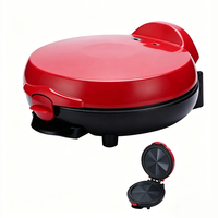 Crêpière Électrique 900W 220-240V Antiadhésive, Presse à Tortillas, Thermostat Réglable, Contrôle Électronique, Plaques Interchangeables pour Gaufres