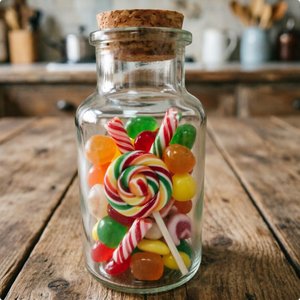 Mini flacons en verre à bouchon en liège, bouteille en verre à large ouverture de 250 ml avec bouchon en bois pour bonbons de <span class=keywords><strong>mariage</strong></span> DIY et vœux - Product Image 4