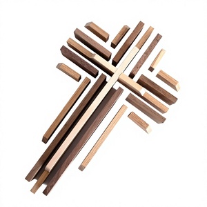 Escultura de Cruz de Madera Minimalista, Diseño Geométrico Abstracto, Decoración para el Hogar, Sala de Estar, Navidad, Estilo Art Deco - Product Image 5