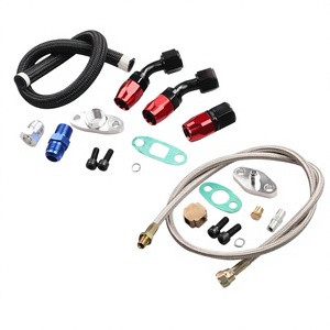 Kit de tuyaux de retour et de vidange d'huile turbo 10AN, ensemble de réparation de turbo pour T3 T4 T04E T70 T60 <span class=keywords><strong>T61</strong></span> - Product Image 1