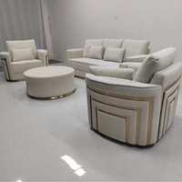 Ensemble de canapés Chesterfield modernes de luxe, meubles de haute qualité emballés sous compression pour salon, canapés directement de l'usine