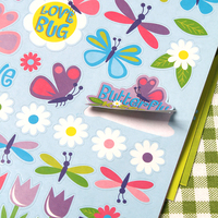 Lot de 194 autocollants papillons pour jardin, autocollants en vinyle imperméables pour bouteilles d'eau, ordinateurs portables et cadeaux d'anniversaire pour enfants