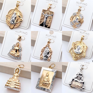 Collezione di Ciondoli Animali XUPING, Charms Placcati in Oro 18K con Zirconi a Forma di Delfino, Drago ed Elefante, Vendita all'Ingrosso - Product Image 6