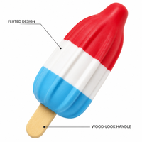 Jouets Squishy en Mousse Souple Texture Cannelée, Goûter Rétro Patriotique Rouge Blanc Bleu, Style Nostalgique Bomb Pop