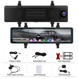 Видеорегистратор Podofo с двумя камерами, 11,26 дюйма, 4K и 1080P, автомобильный монитор DVR, ночное видение, Wi-Fi, задняя камера + датчик гравитации, ADAS, BSD и LCA - Product Image 6