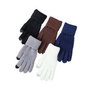 Gants magiques en laine, mitaines en acrylique, gants chauds d'<span class=keywords><strong>hiver</strong></span>, tricotés extensibles, compatibles écran tactile, pour femmes et hommes, usage quotidien, jacquard, <span class=keywords><strong>hiver</strong></span> - Product Image 2