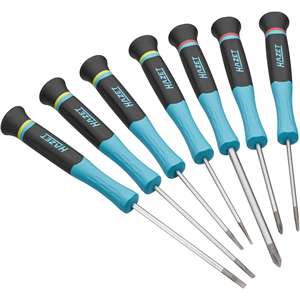 HAZET Electronic <b>screwdriver</b> 811EL/7 ∙ Cross recess profile PH, Slot profile ∙ 7-pieces ∙ 0.2 x 1.5 – 0.5 x 3 ∙ PH00 – PH1 - Product Image 1