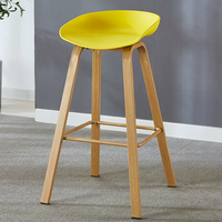 Tabourets de bar modernes en bois massif, chaises hautes pour bar à domicile et usage extérieur
