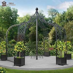 <span class=keywords><strong>Pavillon</strong></span> de fer de belvédère d'arrière-cour de prix d'usine de style français avec des côtés ouverts - Product Image 4