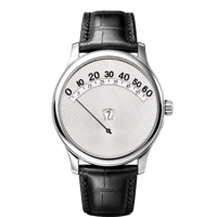 Montre Homme Luxe Personnalisée 2026 avec Affichage des Heures par Saut et Minute Rétrograde, Boîtier en Acier Inoxydable, Bracelet en Cuir