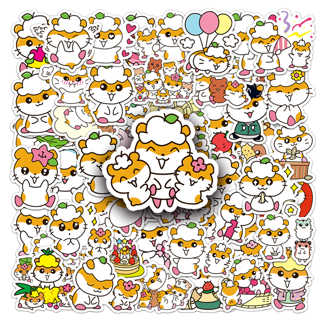 50PCS Factory Wholesale PVC Self-adhesive Phone Case Stickers UV Reusable Eco-Friendly Cute Cartoon Waterproof Matte Decoration