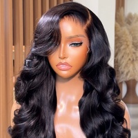 Peluca de Cabello Vietnamita Virgen con Encaje HD 13x4, Peluca de Cabello Humano Liso Vietnamita con Encaje Frontal Transparente HD Completo Sin Pegamento