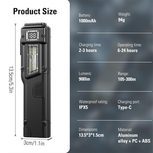 <span class=keywords><strong>Lampe</strong></span> <span class=keywords><strong>torche</strong></span> LED <span class=keywords><strong>rechargeable</strong></span> avec affichage de la batterie, double interrupteur, ultra-mince, format stylo, <span class=keywords><strong>lampe</strong></span> de poche portable, <span class=keywords><strong>lampe</strong></span> de travail, inspection, USB - Product Image 2