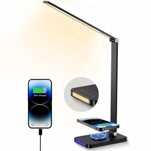 Lámpara de Escritorio LED Plegable con Carga USB, Control Táctil, Regulable, Protección Ocular, para Lectura, Estudio, Oficina, Dormitorio, Mesita de Noche - Product Image 1