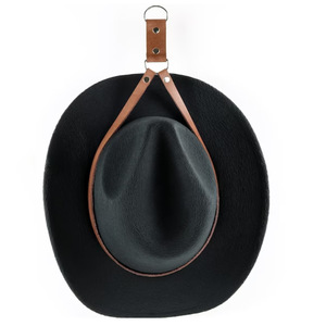 Support mural créatif en cuir PU pour chapeaux de cowboy, organisateur de chapeaux mural pour la maison, pince à chapeaux portable pour voiture et camion - Product Image 1