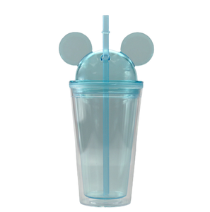 Gobelet à double paroi en acrylique transparent de 16 oz avec couvercle en forme de tête de <span class=keywords><strong>Mickey</strong></span> et <span class=keywords><strong>Minnie</strong></span> Mouse, vente en gros - Product Image 4