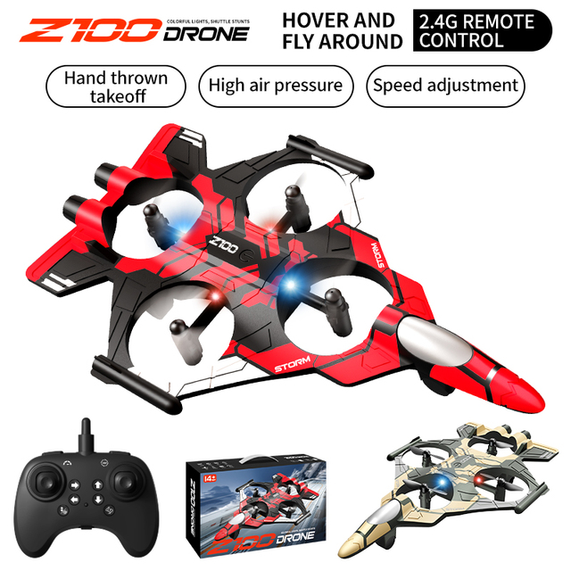 Hot Selling Z100 Quadcopter RC Drone Four-axis with Lights, Stunts, Hovering, Altitude Control, Remote Control