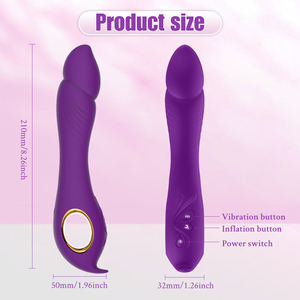 Vibrateur clitoridien violet gonflable en gros, baguette vibrante pour adultes - Product Image 3