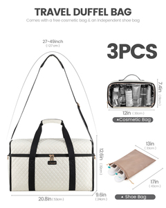 LOVEVOOK Bolsas de <span class=keywords><strong>viaje</strong></span> para <span class=keywords><strong>mujer</strong></span> con sección de artículos de aseo para gimnasio Viajes de fin de semana Viajes en avión y entregas de mano de obra de hospital - Product Image 3