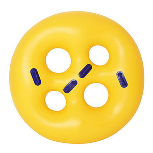 <b>Inflatable</b> Water Tube 8 Shape Yellow PVC <b>Float</b> For Swimming Pool Resort Use - Product Image 3