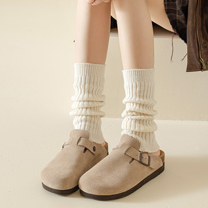 Chunky Knit Leg Warmers Plush Thickened Autumn Winter Women Solid Color Korean Style Socks - Product Image 3