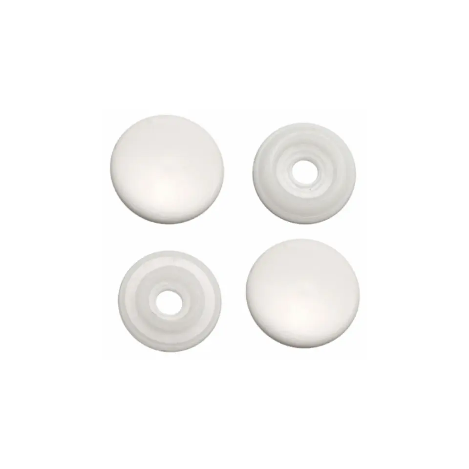 Custom Design Washable Plastic White Snap Button Plastic Pom For Garment Accessories