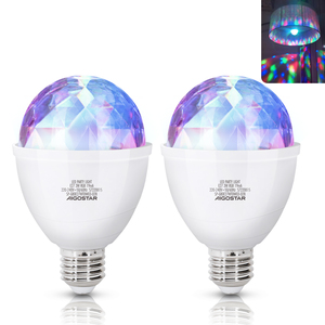 Aigostar RGB LED luci da discoteca 360 ° rotanti E27 lampadina 3W luce stroboscopica colore che cambia lampada decorata per feste - Product Image 1