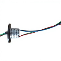 SR012B SR022 Mini Capsule Slip Ring Flange Rotary Electrical Joint untuk Truk Derek LWG610 Kabel Sensor Sudut Panjang Gulungan Kabel