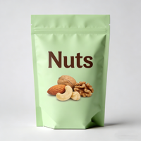 Sacs d'emballage alimentaire en PE avec fermeture éclair lisse de qualité alimentaire pour snacks et noix, faciles à ouvrir