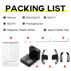 แป้นเปลี่ยนเกียร์คาร์บอนไฟเบอร์แม่เหล็ก TDD สำหรับพวงมาลัย Chevrolet Camaro SS Corvette C7 - Product Image 6