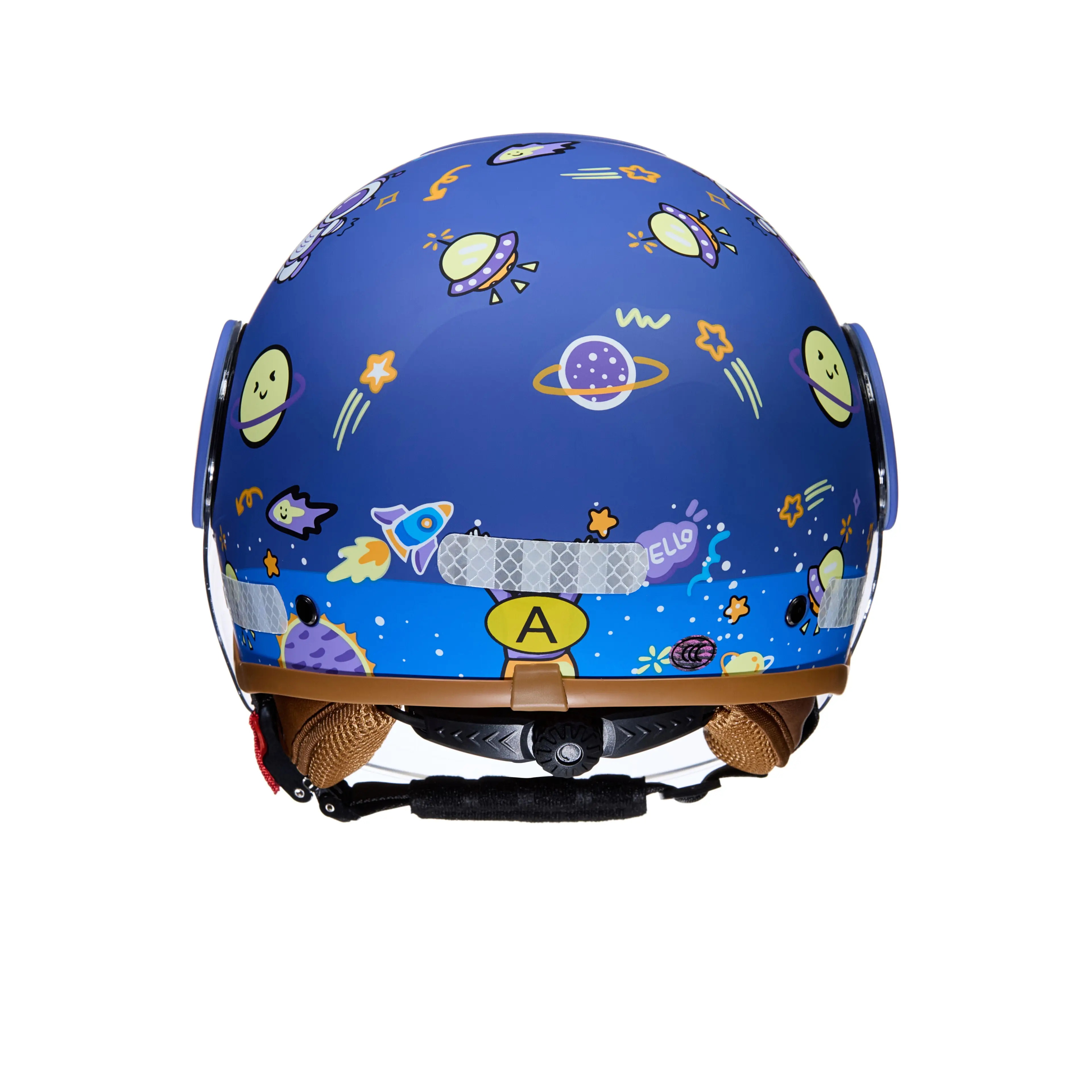 BYB/RNG starry sky blue BY-750S latest helmet full face bicycle children's bicycle helmet for children aged 7-15 years old