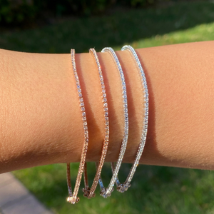 AssayJewelers Natural Diamond Tennis <b>Bracelet</b> 14K Gold Plated Hiphop Box Chain Women's Gift Jewelry - Product Image 1