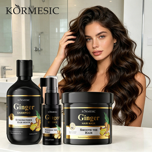 KORMESIC Private Label Rosemary & Ginger Root Hair Growth Care Wash Set Hair Mask <b>Shampoo</b> Essence Gel Nourishing Anti-Dandruff - Product Image 1