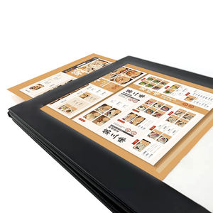 Envío Rápido, Soporte de Mesa para Menú con Luz LED, de Cuero Sintético Negro, 2 Vistas, para Menús A5 y A6 - Product Image 4