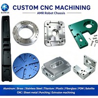 Châssis de renforcement pour robot AMR usiné sur mesure par CNC, raccords métalliques structurels OEM pour robots mobiles automatisés d'entrepôt