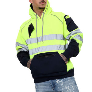 Ropa de Seguridad Reflectante de Alta Visibilidad Personalizada para Invierno, Sudadera con Capucha Reflectante de Alta Visibilidad para Hombre, Sudadera de Seguridad de Alta Visibilidad - Product Image 2