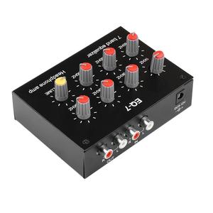 Ecualizador de Audio EQ-7 DC5-12V de 7 Etapas, Amplificador de Audio con Preamplificador Ajustable de Graves, Medios y Agudos para Teléfonos, Computadoras y Auriculares - Product Image 3
