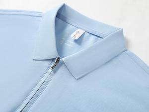 <span class=keywords><strong>Chemise</strong></span> décontractée de luxe pour <span class=keywords><strong>homme</strong></span>, marque <span class=keywords><strong>HM</strong></span>, 65 % coton, fermeture éclair, manches courtes, respirante, imprimée par transfert thermique - Product Image 2