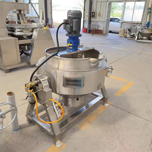 <span class=keywords><strong>Bollitore</strong></span> rivestito <span class=keywords><strong>per</strong></span> <span class=keywords><strong>riscaldamento</strong></span> a vapore a gas elettrico verticale in acciaio inossidabile, con agitatore <span class=keywords><strong>e</strong></span> riscaldatore - Product Image 5